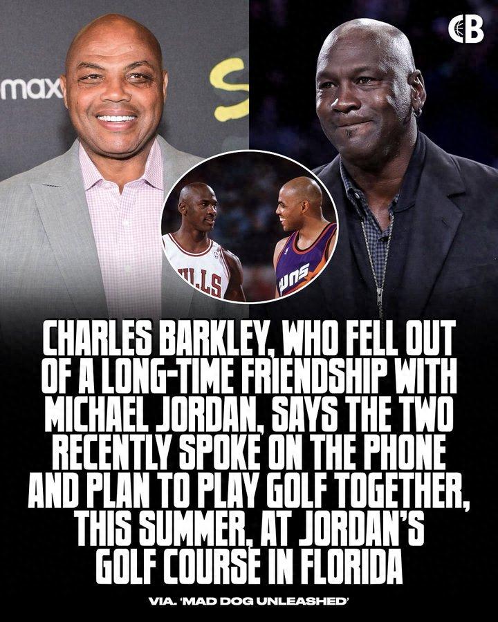 Thế kỷ hòa giải! Barkley tự tiết lộ đã hàn gắn với Jordan: Hai người hẹn nhau cùng chơi golf