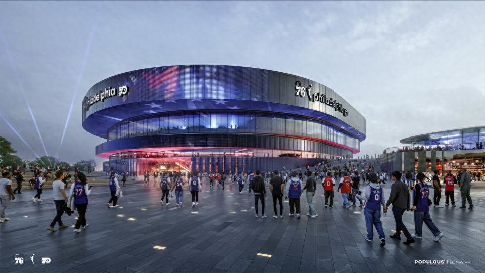 76ers công bố hình ảnh mô phỏng nhà thi đấu mới! Dự kiến hoàn thành vào năm 2030: Khi đó LeBron James có thể đã giải nghệ