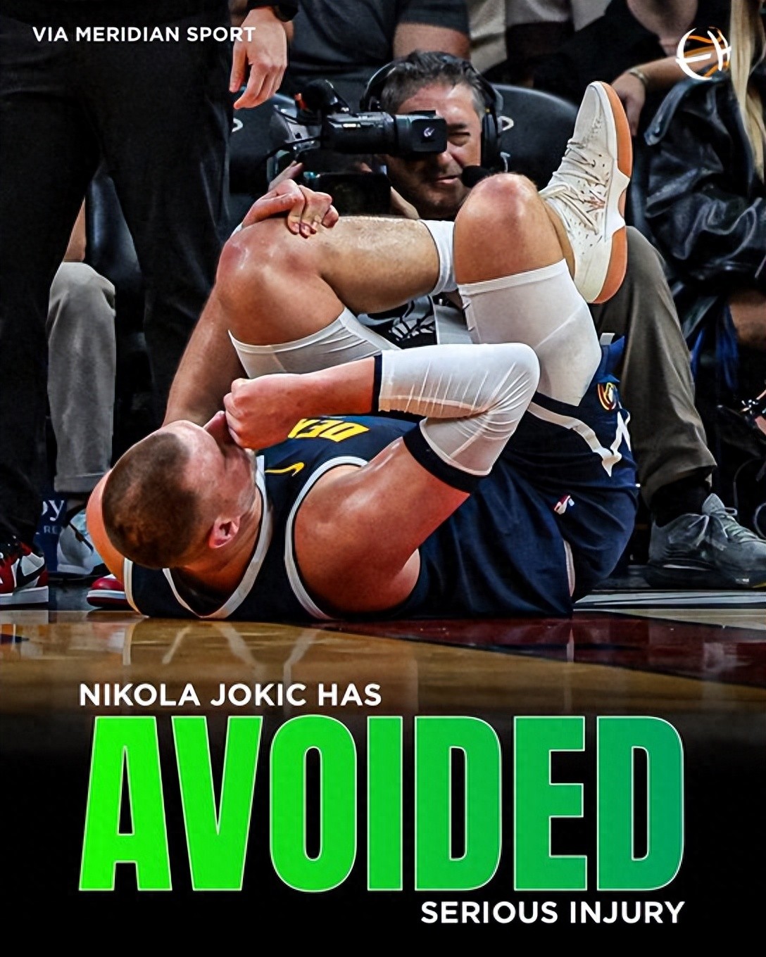 May mắn trong rủi ro! Thông tin về chấn thương đầu gối trái của Jokic không nghiêm trọng, kết quả tốt nhất là nghỉ thi đấu 1-2 tuần