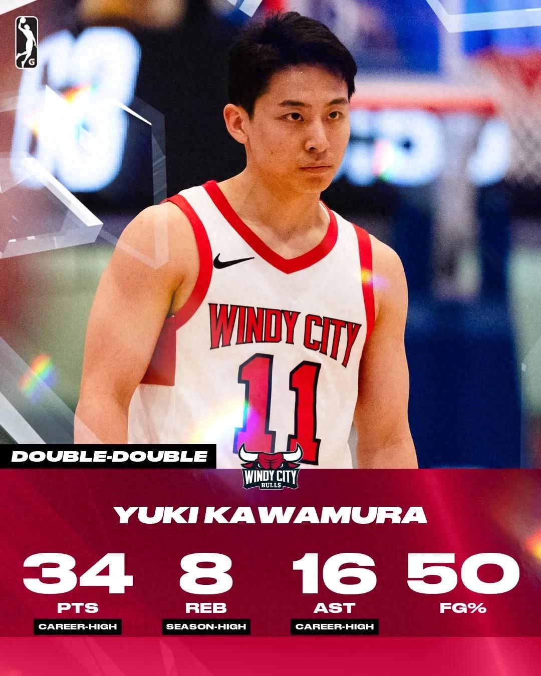 34+16+8! Điên rồi, Kawamura Yuki đang thi đấu cực kỳ xuất sắc