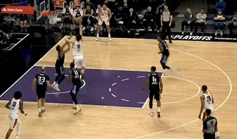 Trận đấu cuối của giải phát triển! Yang Hansen 20+7 chỉ có 4 điểm ở hiệp hai, Mix âm thua Stockton Kings và bị loại