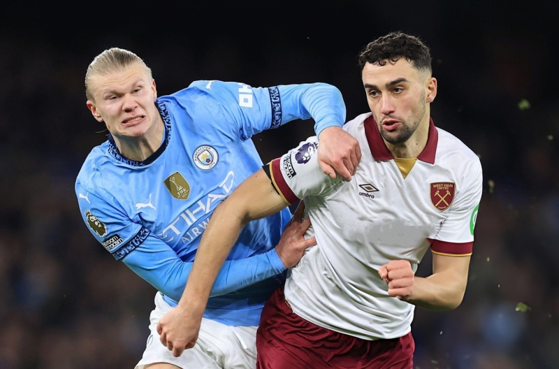 Trực tiếp Man City vs West Ham: Haaland đá chính