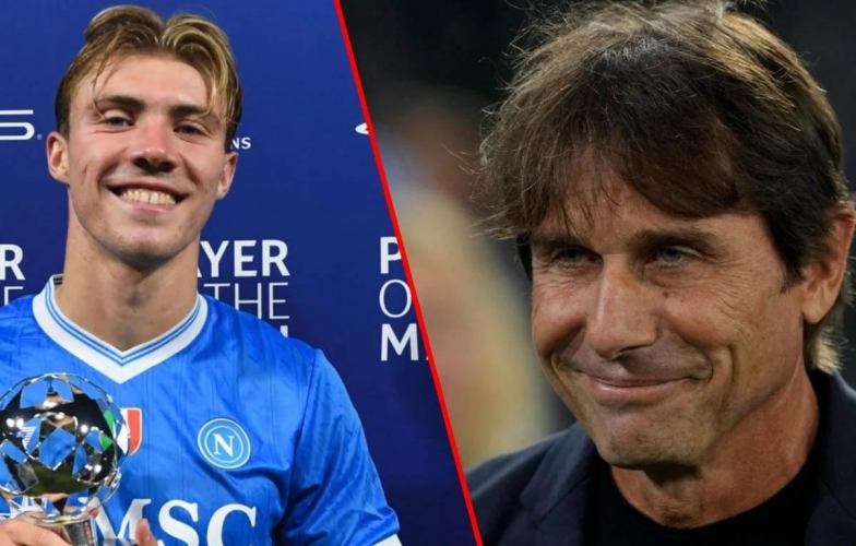 Conte khiến MU 'muối mặt' khi chỉ ra lý do Hojlund thăng hoa ở Napoli