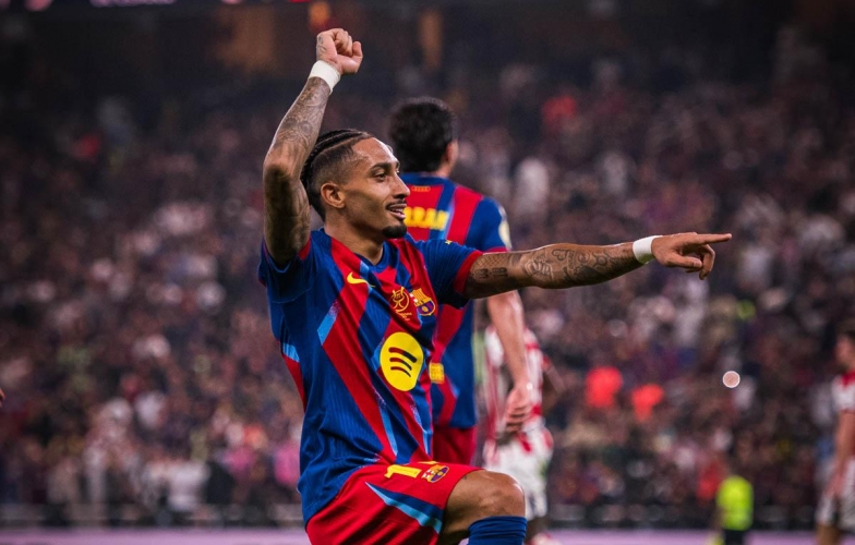 Raphinha có màn trình diễn điểm 10 giúp trận Barca 'hủy diệt' Bilbao