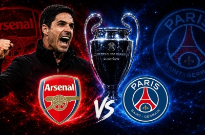 Arsenal đón cú hích cực lớn khi đối đầu PSG ở chung kết cúp C1