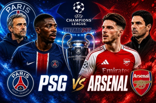 Trực tiếp bóng đá PSG vs Arsenal, 23h00 hôm nay 30/5