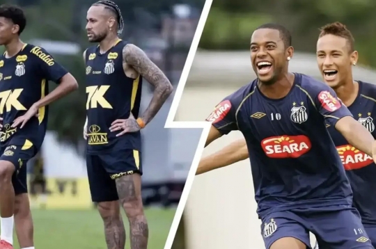 Neymar xô xát với con trai Robinho