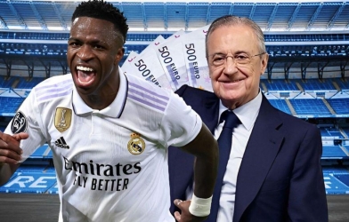 Vinicius thái độ 'lồi lõm' với chủ tịch Real