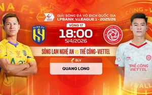 Link xem trực tiếp bóng đá Sông Lam Nghệ An vs Thể Công Viettel 18h00 hôm nay, V-League vòng 17