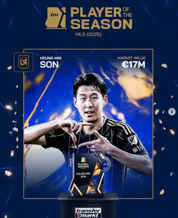 Xứng đáng tuyệt đối! Son Heung-min được bầu chọn là MVP MLS 2025 bởi Transfermarkt với thành tích nửa mùa giải 13 trận 12 bàn và 4 kiến tạo.