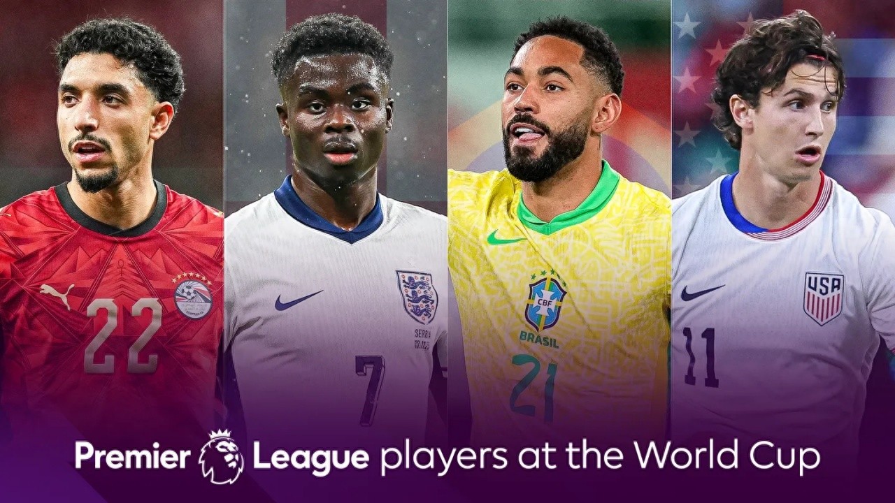 Phân bố cầu thủ World Cup theo giải đấu: Premier League 176 người, Bundesliga 101 người, La Liga 81 người, Ligue 1 79 người