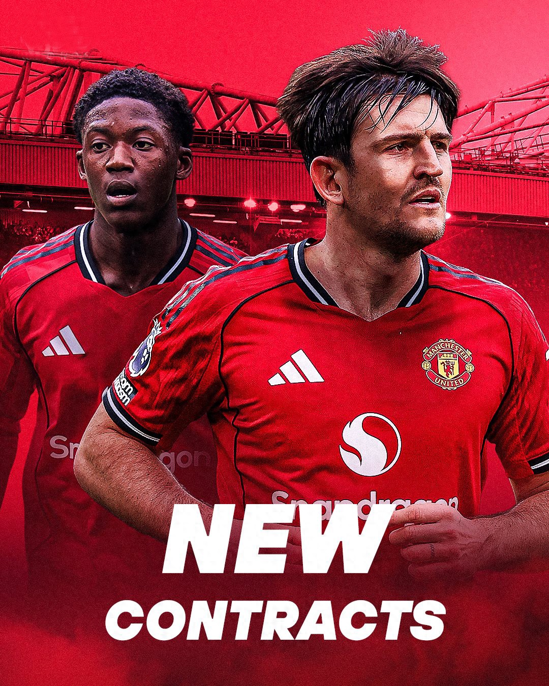 Manchester United đẩy nhanh tiến độ ký hợp đồng với các cầu thủ chủ lực, kế hoạch công bố hai người đã được xác định! Tài năng trẻ từ hệ thống đào tạo có thể ra đi miễn phí