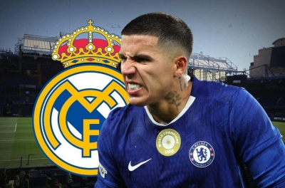 Enzo Fernandez có mặt tại Madrid