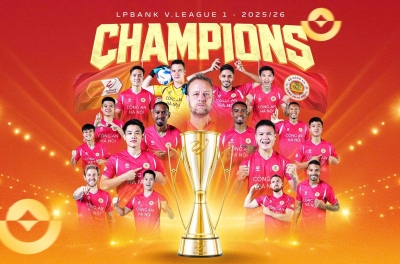 Vòng 23 V.League 2025/26: Chào đón nhà vô địch Công an Hà Nội