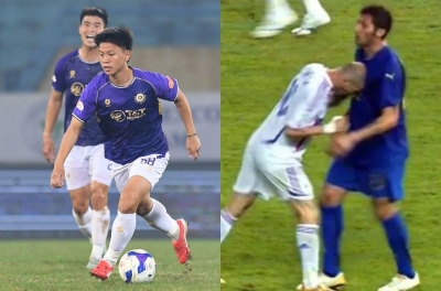 Cầu thủ V.League nhận thẻ đỏ vì 'thiết đầu công' kiểu Zidane