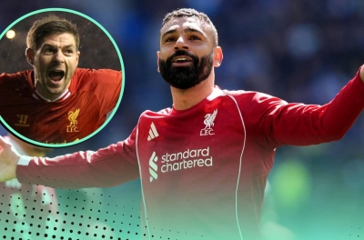 Salah san bằng kỷ lục của Steven Gerrard tại Liverpool