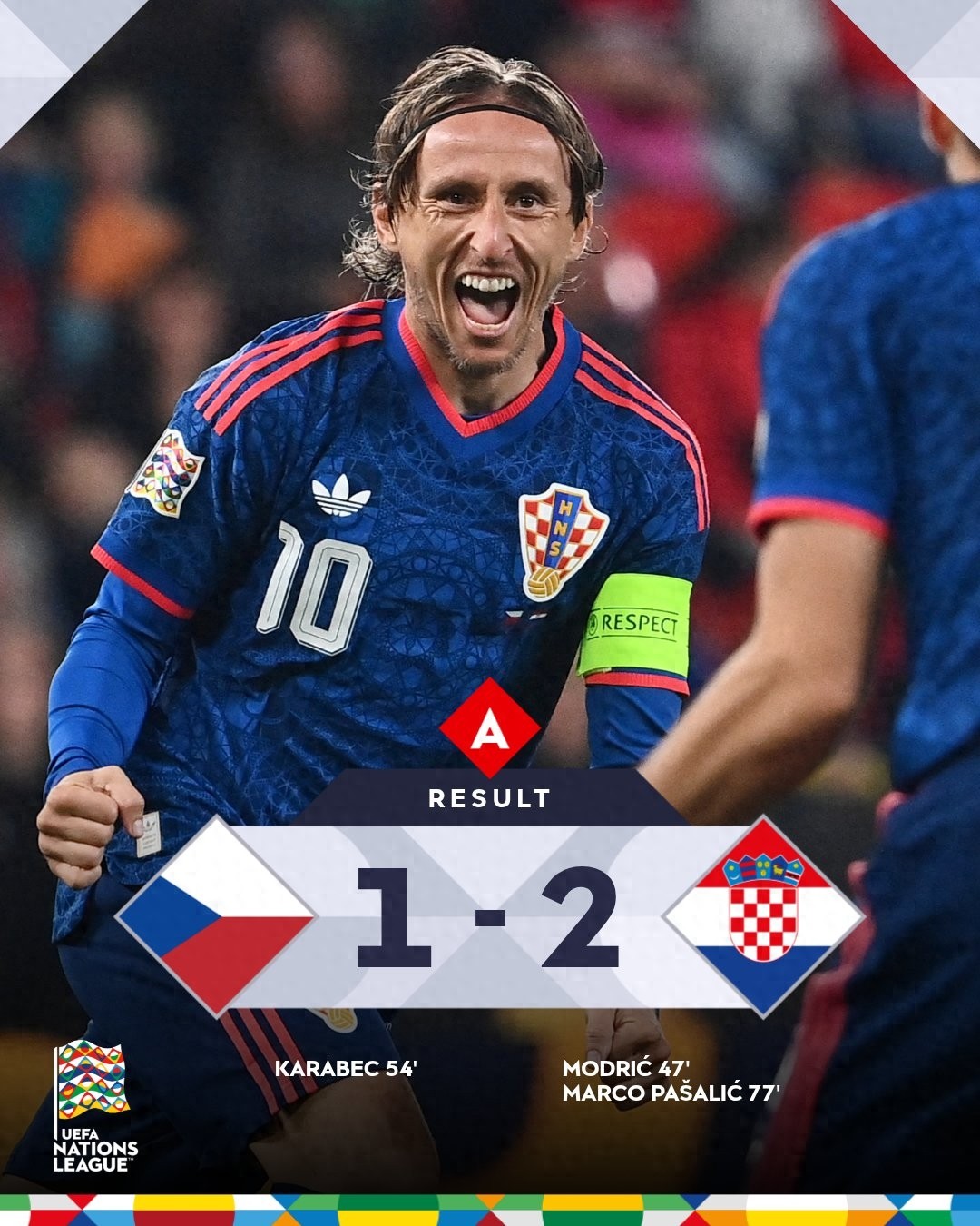 Pha sút bùng nổ! Modric 41 tuổi trở thành cầu thủ già nhất ghi bàn cho Croatia, mở đầu chiến thắng tại Nations League.