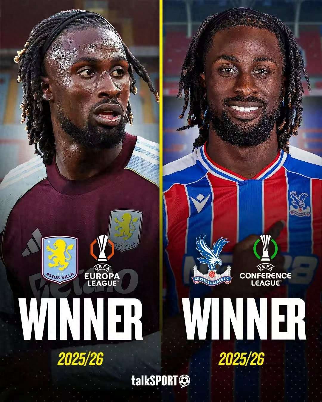 Một mùa giải giành 2 chức vô địch cúp châu Âu: Evan Gaissan mùa này đồng thời vô địch UEFA Conference League và UEFA Europa League.