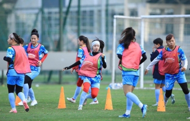 ĐT nữ Việt Nam hăng say tập luyện cho VCK Asian Cup