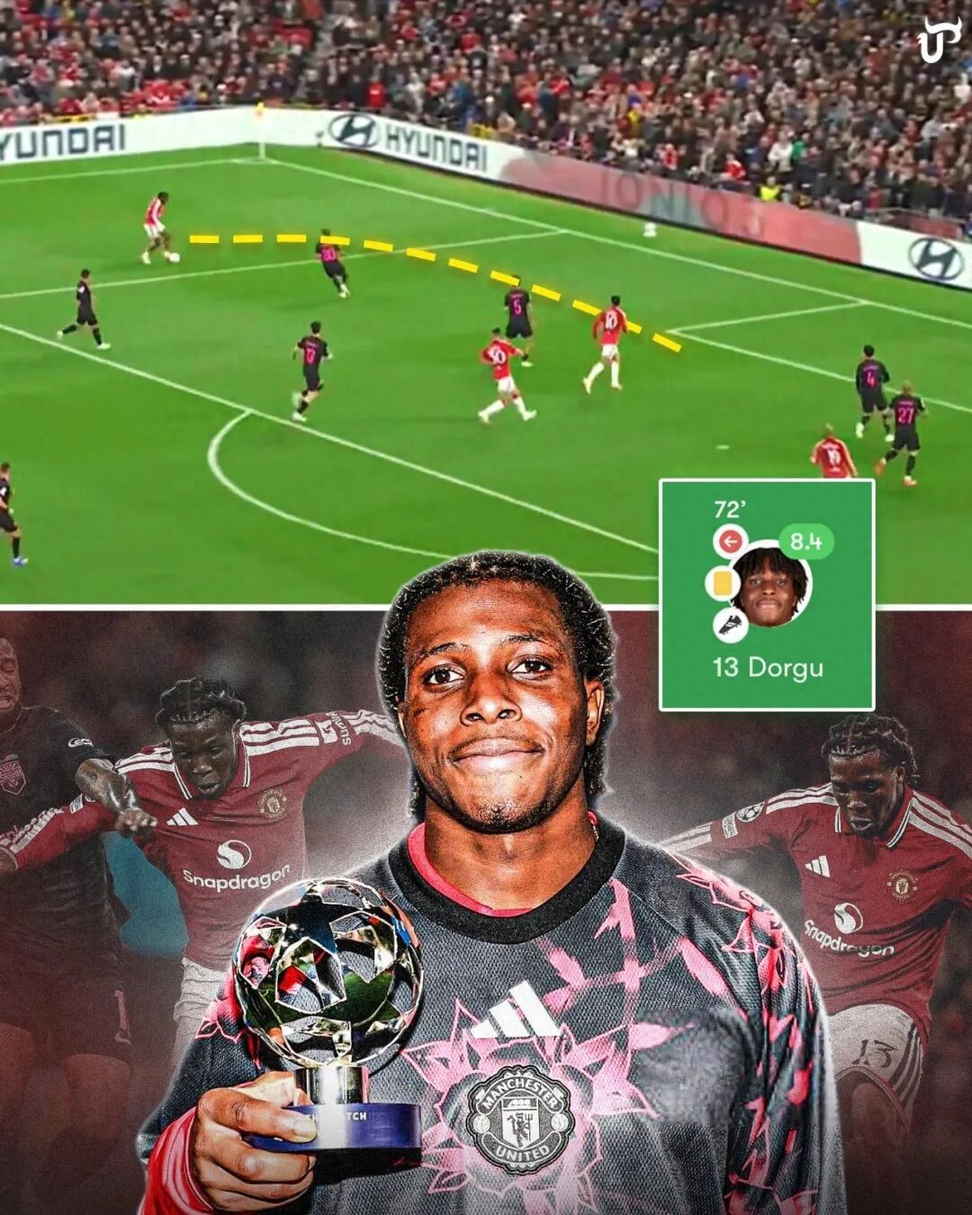Cầu thủ dũng mãnh của Manchester United lần đầu đá hậu vệ trái dưới thời Carrick, bất ngờ được chọn là Cầu thủ xuất sắc nhất trận ở Champions League. Liệu anh ấy có thể thay thế Shaw hay không?