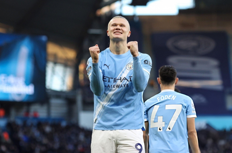Haaland chói sáng, Man City chiếm ngôi đầu Ngoại hạng Anh