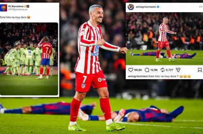 Vừa vào chung kết, Griezmann lập tức hành động khiến Barca 'nóng mắt'