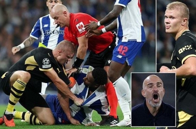 Xô xát trong đường hầm sau trận Man City thắng Porto