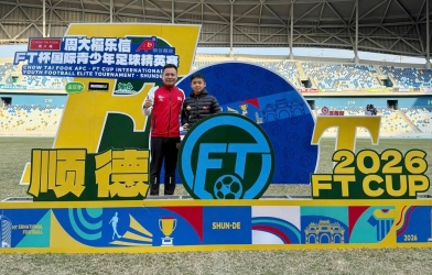 Thần đồng Việt Nam ghi 10 bàn ở Trung Quốc, nhận giải vua phá lưới