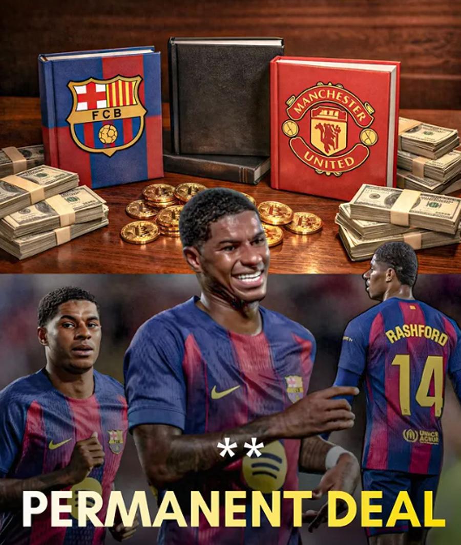 Rashford chấp nhận mức lương 190.000 bảng mỗi tuần, chuyển nhượng vĩnh viễn đến Barcelona đã được xác nhận! Man United không giảm giá nhưng đồng ý thanh toán theo đợt