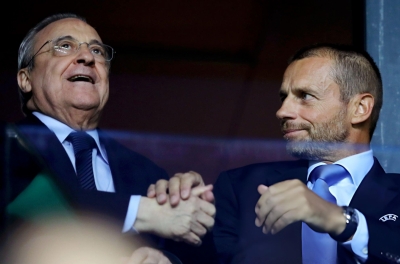 Chủ tịch UEFA 'kết bạn' với Florentino Perez