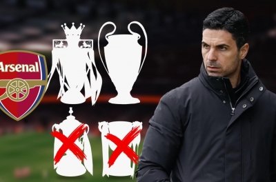 Arsenal nhận đòn giáng cực nặng sau khi bị loại ở tứ kết