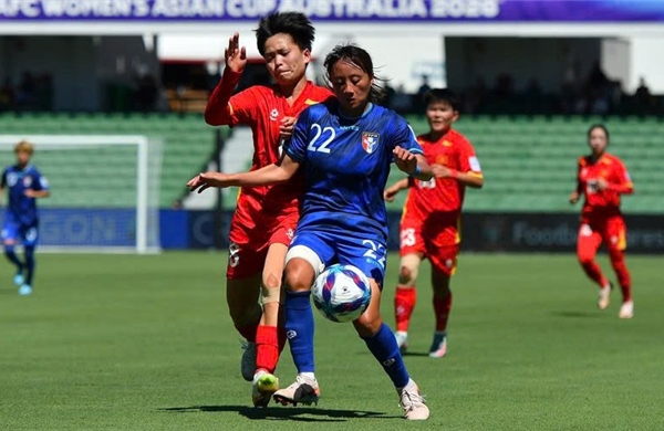 Giải bóng đá nữ châu Á 2026: Đội tuyển Việt Nam trắng tay trước Đài Bắc Trung Hoa