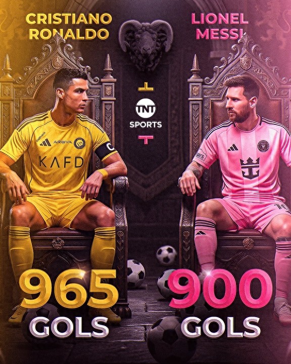 Messi ở tuổi 38 sau 1142 trận đạt thành tích 900 bàn thắng, vượt qua Ronaldo trở thành kỷ lục nhanh nhất và trẻ nhất trong lịch sử bóng đá.